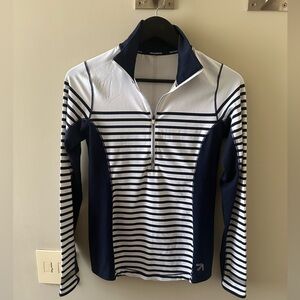 J.Crew x New Balance Striped Quarter Zip